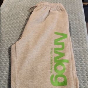 Analog Gray Joggers with Green Logo